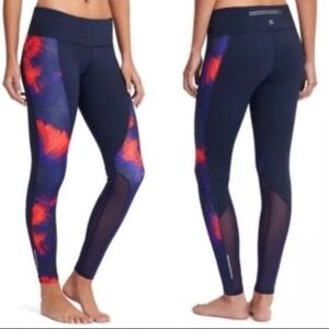 Athleta Electro Cobalt Ankle Tight Mesh Leggings